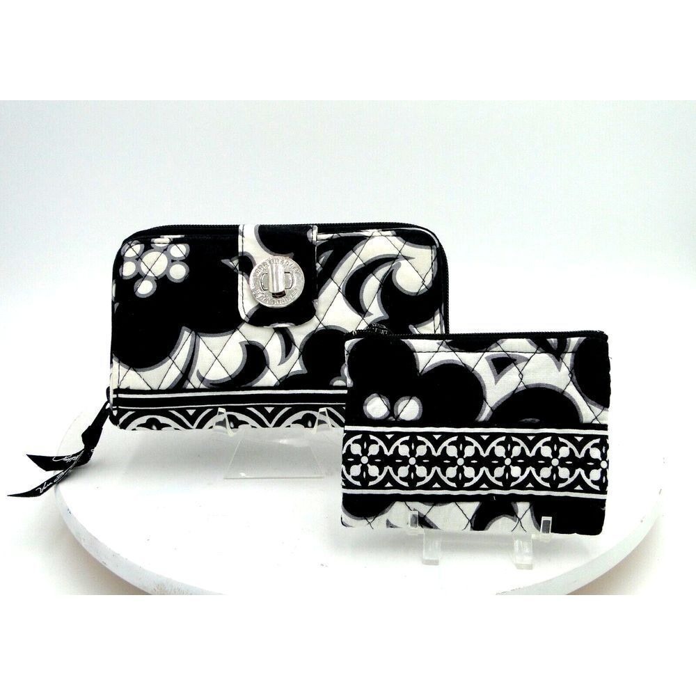 Vera‎ Bradley Night And Day Quilted Wallet & Coin Purse Set